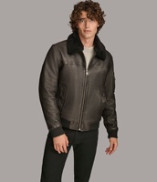 Blouson Bomber en Cuir de Mouton Premium pour Hommes, Imperméable, Respirant, Coupe-Vent, Fermeture Éclair, Hiver, Service OEM, Moto