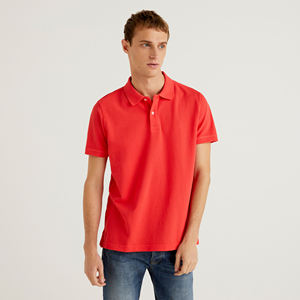 Gran Oferta personalizada para camiseta de Polo para hombre Casual patrón sólido 100% algodón cuello vuelto combinación de colores - Product Image 1