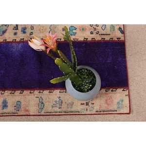 Tapis vintage 1,8 x 3,2 pieds, tapis persan turc en laine violet - Product Image 5