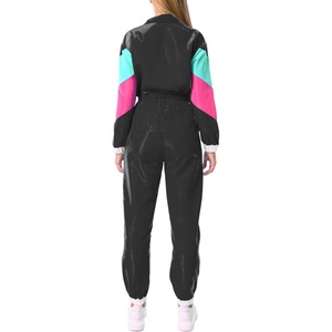 ชุดเอวยางยืดสองชิ้นแขนยาวสำหรับผู้หญิงชุดกางเกงซิปเต็ม & เสื้อครอปแจ็กเก็ต | บริการ OEM - Product Image 2