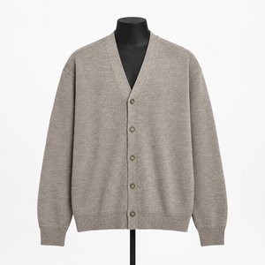 Unisex Knitted <b>Cardigan</b> Sweater V Neck Button Up Casual Knitwear Custom OEM Wholesale Manufacturer - Product Image 1