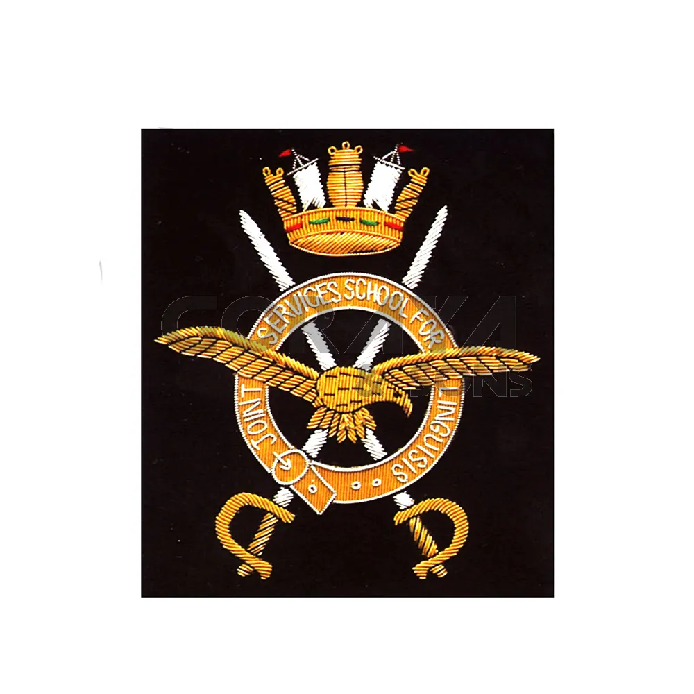 Insignias de bordado de la Real marina, insignia de la Fuerza Aérea, bordado a mano