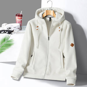 Sudadera con capucha de lana de poliéster/algodón unisex de alta calidad con media cremallera teñida lisa de invierno con logotipo de impresión personalizada - Product Image 5