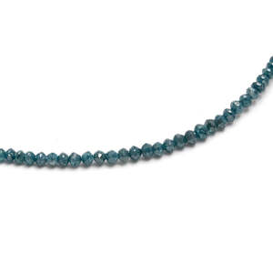 Collier élégant en perles de diamant bleu de 3 mm, facettées, de 16 pouces - Product Image 4