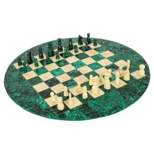 Table d'échecs en marbre traditionnel de luxe - Pierre naturelle de marbre de qualité supérieure pour le salon et la chambre à coucher - Product Image 1