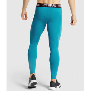 Mallas de gimnasio personalizadas de tiro ultra alto para hombres Medias de entrenamiento de alta elasticidad con diseño sin costuras de cintura alta - Product Image 2