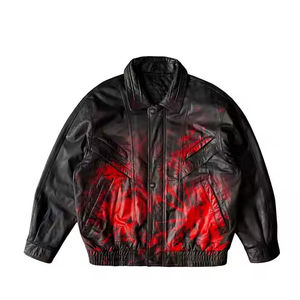 Veste en cuir d'hiver pour homme de haute qualité, style streetwear hip-hop, respirante, avec fermeture éclair et fonction de changement de couleur, prix raisonnable - Product Image 5