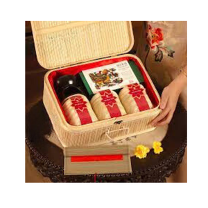 Caja de regalo de mimbre de lujo para pastel/caja de pastel de bambú/caja de regalo de caña para pastel con precio competitivo - Product Image 2