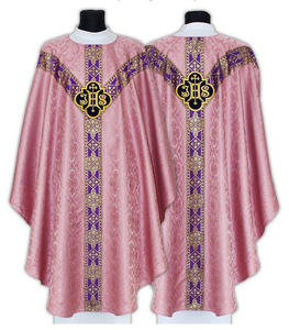 Chasuble catholique chrétienne à bande dorée, vêtement respirant, coton de haute qualité, uni, fabriqué au Pakistan, HN Impex - Product Image 6