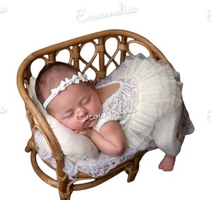 <b>Cute</b> Newborn Photography Props Rattan Woven Basket Modern Bed Girl Baby Photo Shoot Kids Poser Container Living Room Outdoor - Product Image 4