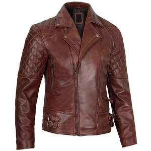 Chaqueta de Motociclista de Cuero Genuino para Hombre, Gruesa, Impermeable, Transpirable, con Estampado 3D, Nueva Moda, Gran Venta - Product Image 3
