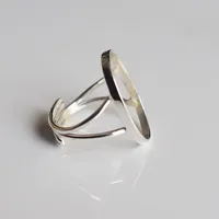 925 Sterling Silber Blanko-Fassung Ringhalterung 7-30 MM Ovaler Edelstein Offene Fassung Blanko-Ring für DIY-Schmuckherstellung