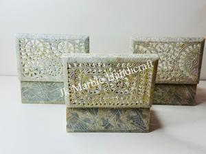 Joyero multiusos de concha de trabajo tallado en mármol de diseño moderno hecho a mano de alta calidad al mejor precio - Product Image 2