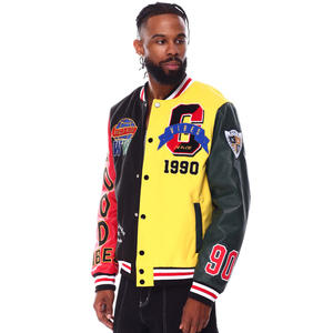 Chaqueta bomber de lana de gran tamaño para hombre hecha a medida de la mejor calidad estilo Letterman profesional transpirable para invierno - Product Image 4