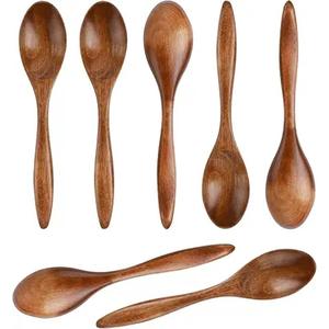 Cuillère en bois artisanale de qualité supérieure au design unique Cuillère en bois naturel pour fête et restauration de l'exportateur indien - Product Image 2