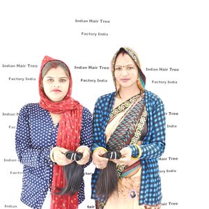 Extensiones de cabello humano Remy de Templo del sur de la India, extensiones de cabello liso de 26 pulgadas, 8 "-36", extensiones de tejido estirado, Exportación - Product Image 1