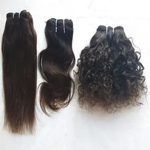 unprocessed 100% wet and cuticle aligned hair wholesale hair short wavy weaves brazilian extensions human hair