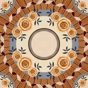 Nuevo diseño de combinación de libros, azulejos de porcelana pulida de 16x16 pulgadas, ladrillo refractario de oro amarillo brillante, suelo resistente al desgaste de 400x400mm - Product Image 3