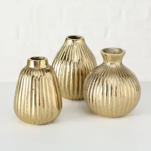 מוזהב חם מכירת יוקרה הליהוק אלומיניום vase שולחן אגרטל קישוט קיר דקורטיבי עבור סלון מיטה חדר מיטה חדר