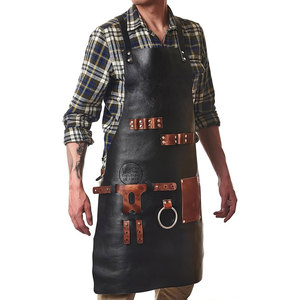 Heavy Duty Customizable <b>Leather</b> Welding <b>Apron</b> for Workshop Use Durable Unisex Workwear Protection - Product Image 6
