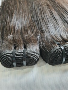 Extensiones de cabello humano Remy vietnamita trama 5x5 Cierre de encaje peluca hueso recto 30 pulgadas longitud estirada Color negro para mujeres - Product Image 5
