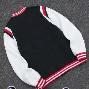 Professional Manufacturer Men's Varsity Jacket Wool Leather Sleeves Chenille Embroidery Stand Front Windproof Breathable Winter - Product Image 2