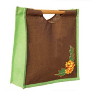 Usine directe personnalisé Logo impression Jute sacs à provisions grande capacité Polyester chanvre sac fourre-tout poignée en cuir pour une utilisation en extérieur - Product Image 1