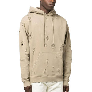 OEM New Design Custom Made Distress Hoodies 100% Cotton Eco-Friendly Casual High Quality Material Customized Colors Size Logo - Product Image 4