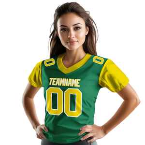 Maillot de football américain en maille de polyester 100% personnalisé Design imprimé respirant élégant avec manches courtes - Product Image 6