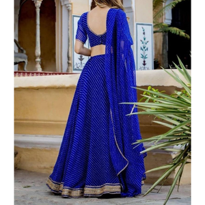 Lehenga choli ชุดเจ้าสาวชุดเจ้าสาวออกแบบได้ตามที่ต้องการ - Product Image 4