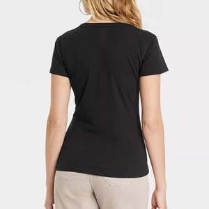 Vente en gros T-shirts personnalisés à manches courtes et col en V pour femmes, chemisiers de yoga à séchage rapide pour femmes de fournisseur bangladais - Product Image 5