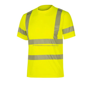 T-shirts de travail à manches courtes de sécurité personnalisés, réfléchissants, col rond, haute qualité, vêtements pour hommes - Product Image 2