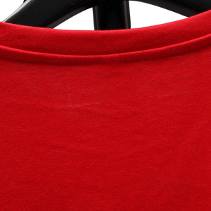 T-shirt à manches courtes rouge pour homme, col rond, décontracté, respirant, séchage rapide, polyester/coton, coupe classique, pour l'été, à porter au quotidien - Product Image 5