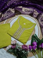 TV série actrice Style le plus vendu à la mode Viscose Chanderi soie tissu avec séquence travail pour la fonction porter Salwar costume