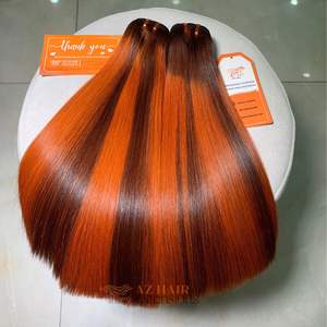 ผมต่อแบบชาวเรีย100% ไฮไลท์สีเปียโนผมปลอม - Product Image 2