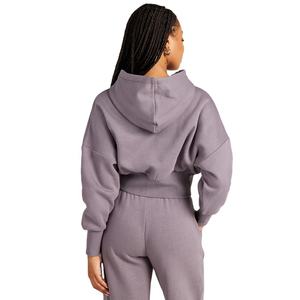 Wholesale Womens Cropped Zip <b>Hoodie</b> Casual Style Sweatshirt <b>Hoodie</b> For Mens Custom Logo Printing Fashion Streetwear OEM/ODM - Product Image 4