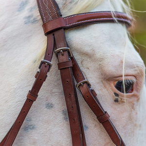 Rhin setone cheval cuir bride rembourrée avec cuir de vache souple pour l'équitation - Product Image 3