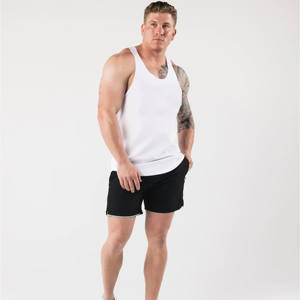 Wholesale Rib Sleeveless 100% Cotton Casual Quick Dry O-Neck <b>Singlet</b> <b>Men</b> Tank Top New Arriving - Product Image 2