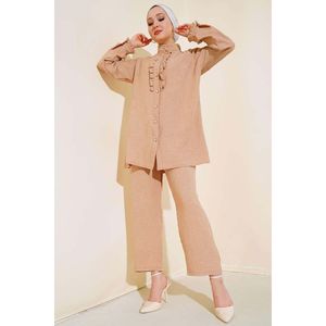 ชุดผ้าลินินลาเต้แต่งระบาย - Product Image 1