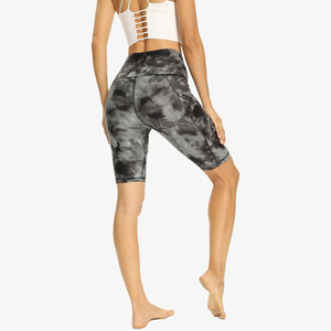 Shorts de sport et de course taille haute élastique délavé avec poche invisible, légers, pour le yoga - Product Image 5