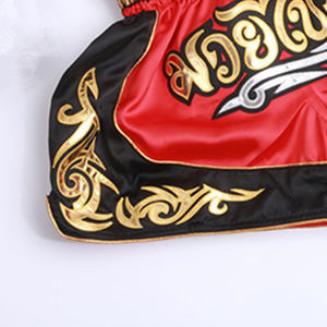 Logotipo personalizado Cordón Muay Thai Pantalones cortos Kickboxing Pantalones cortos de entrenamiento de boxeo Venta al por mayor BJJ Muay Thai Pantalones cortos con función de estiramiento - Product Image 3