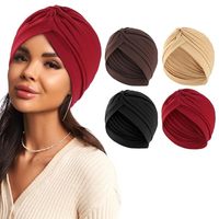 Turban ajustable extensible 5 pièces avec logo personnalisé pour chimiothérapie et usage quotidien – Coiffe tendance pour femmes noires