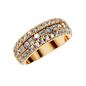 Classique Diamant Baguette Bague 14k Or Massif Élégant Unisexe Style Fabriqué À La Main De Luxe Fine Jewelry OEM ODM Personnalisé 2025 Tendance - Product Image 6