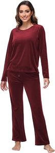 Conjunto Deportivo de Terciopelo para Mujer, de Invierno, de 2 Piezas, Sudadera con Capucha y Pantalones de Terciopelo - Product Image 5