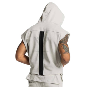 Modern Style Workout <b>Sleeveless</b> <b>Hoodies</b> For Quick Dry Fashionable Lightweight Streetwear Workout <b>Hoodies</b> - Product Image 3