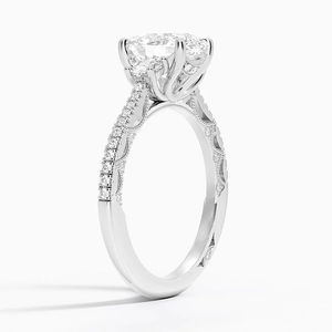 Exquisite 10K Gold Engagement and Wedding <b>Ring</b> Luxury Glamour with Radiant Symmetry Lab Grown Diamond <b>Fine</b> <b>Rings</b> - Product Image 6