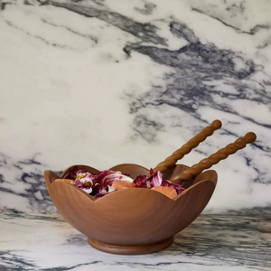 Braided <b>Wood</b> <b>Salad</b> <b>Servers</b> <b>wood</b> serving Bowl - Product Image 1