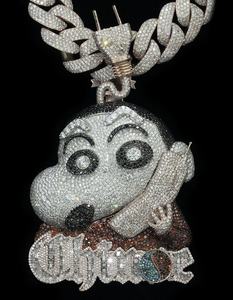 Pendentif Hip Hop en Moissanite Brillante Polie Argentée, Résistant aux Rayures, Design Personnalisé, Unisexe, Usage Quotidien, Style Indien - Product Image 1