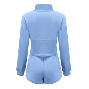 Nouveauté 2026 Ensemble deux pièces pour femme : sweat à capuche court décontracté et short, style streetwear d'été, ensemble de survêtement court, vente en gros - Product Image 6