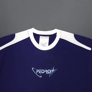 Mejor Venta de verano de calidad superior personalizado Unisex contraste de color suelto al aire libre de algodón cuello redondo verano camisas de los hombres - Product Image 4